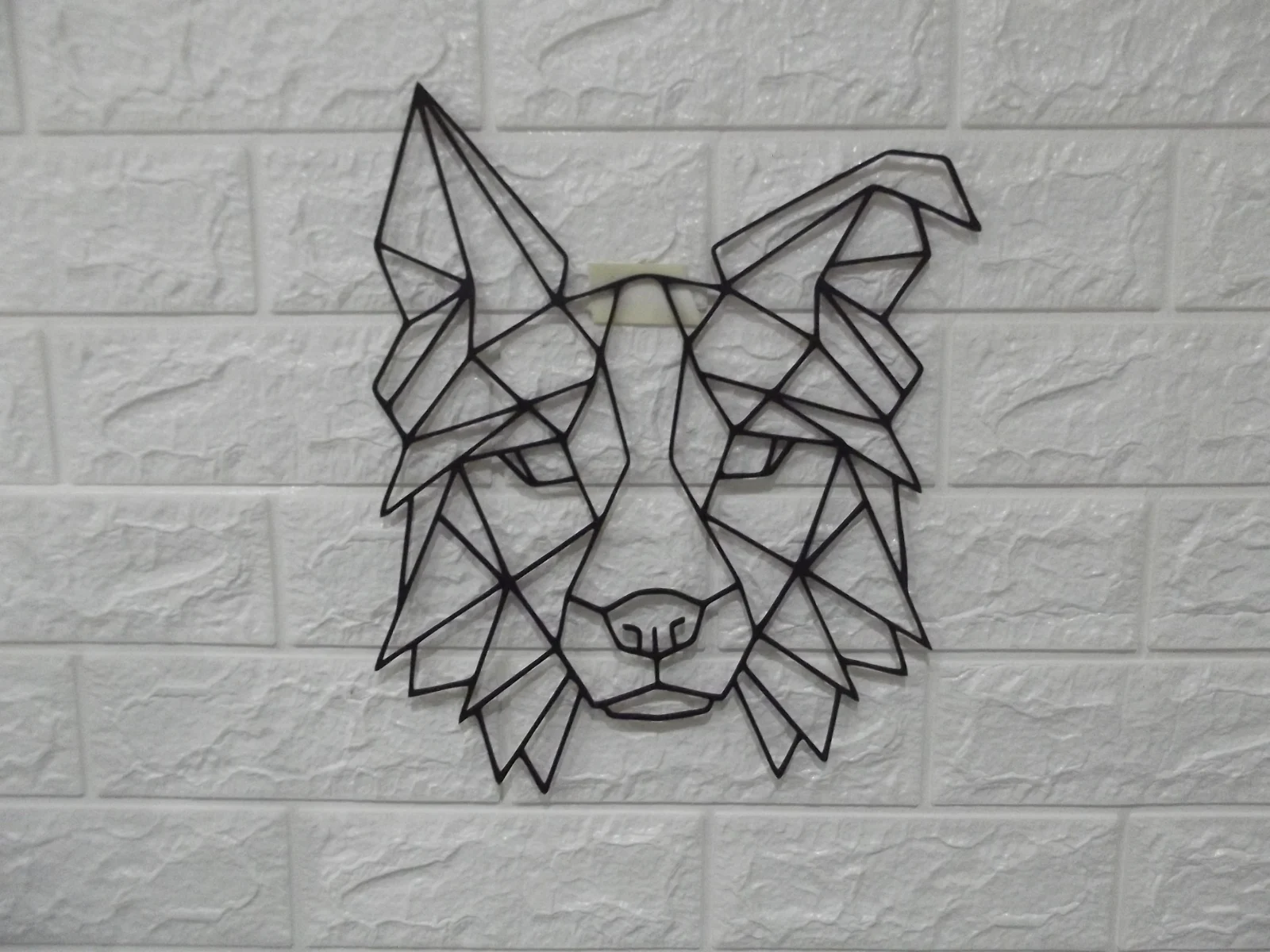 Cuadro Border Collie Geometrico