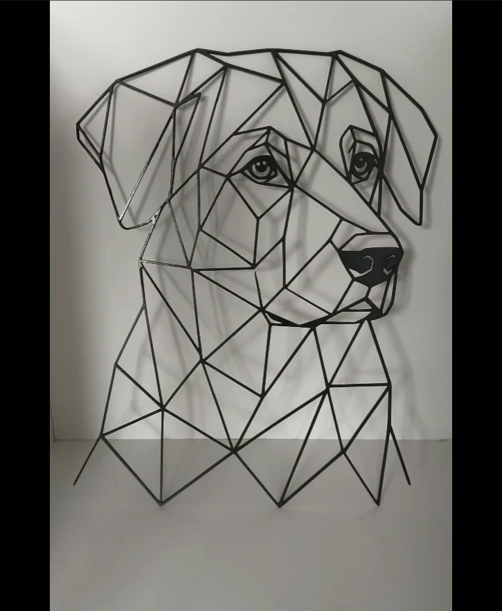 Cuadro Labrador geometrico